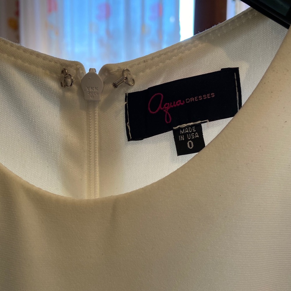 AQUA Colorblock Cocktail Dress with High Low skirt - Picture 4 of 6